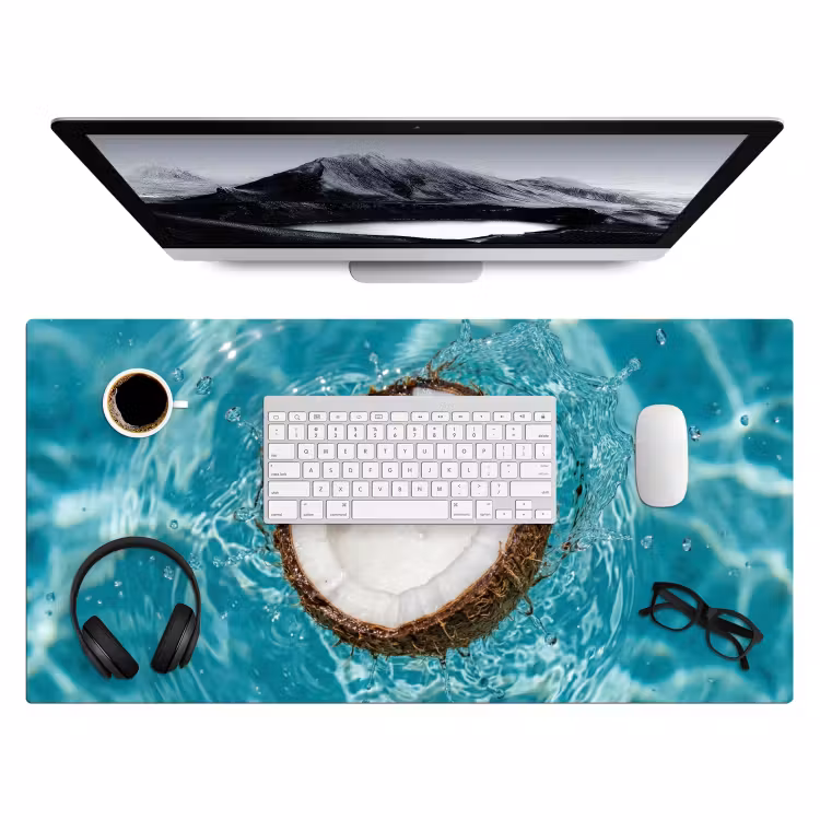Bureau onderlegger - Kokosnoot - Water - Wit — 4
