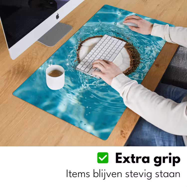 Bureau onderlegger - Kokosnoot - Water - Wit — 6