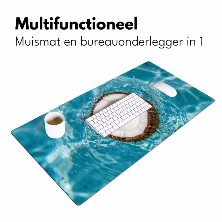 Bureau onderlegger - Kokosnoot - Water - Wit — 7
