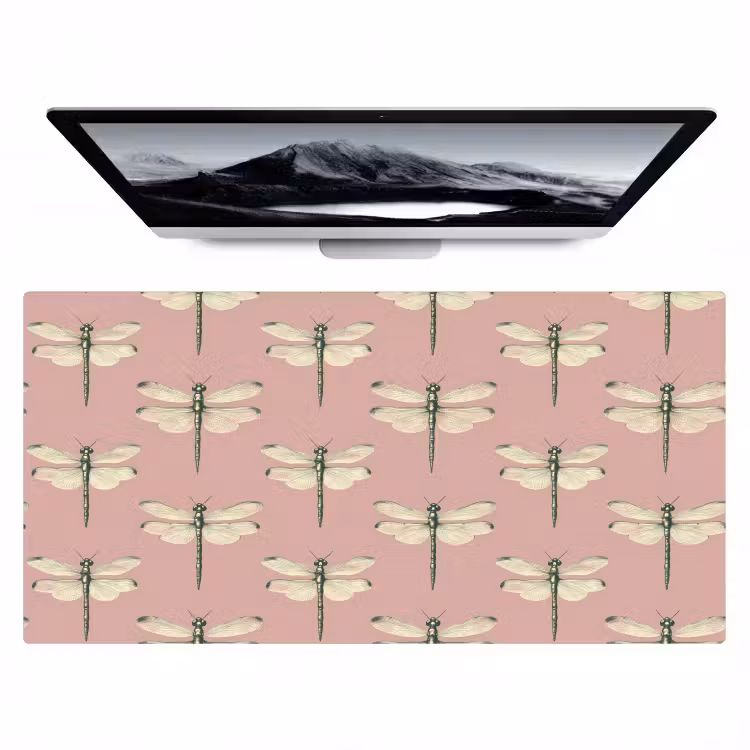 Bureau onderlegger - Lillibellen - Patroon - Roze — 1