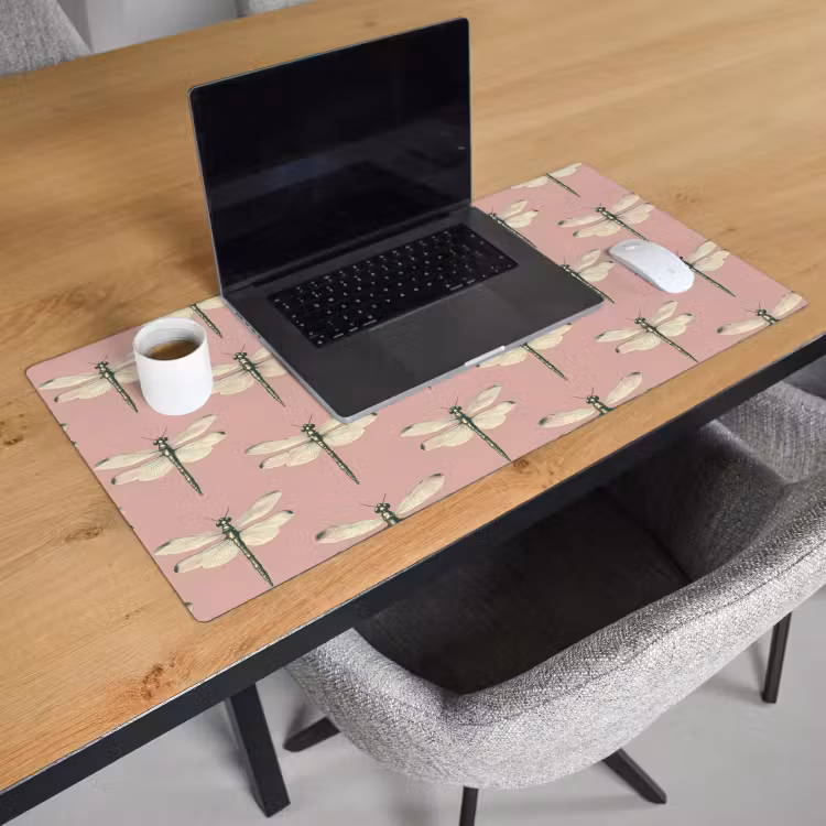 Bureau onderlegger - Lillibellen - Patroon - Roze — 3