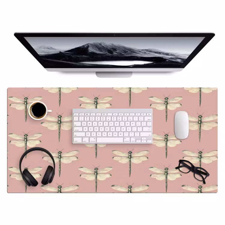 Bureau onderlegger - Lillibellen - Patroon - Roze — 4