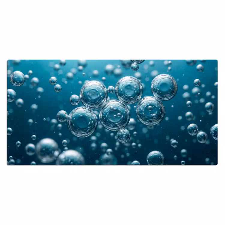 Bureau onderlegger - Luchtbellen - Dynamisch - Blauw — 2