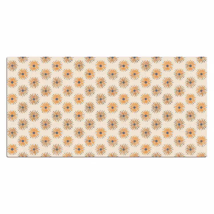 Bureau onderlegger - Madelief - Patroon - Oranje — 2