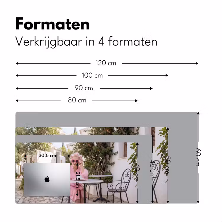 Bureau onderlegger - Ochtendjas - Krulspelden - Roze — 8