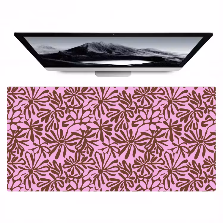 Bureau onderlegger - Organisch - Patroon - Roze — 1