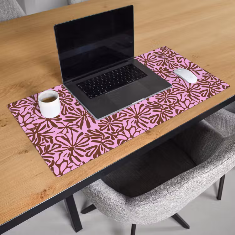 Bureau onderlegger - Organisch - Patroon - Roze — 3