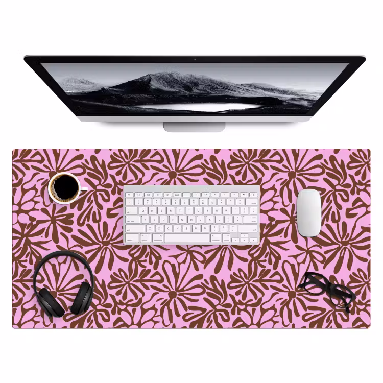 Bureau onderlegger - Organisch - Patroon - Roze — 4