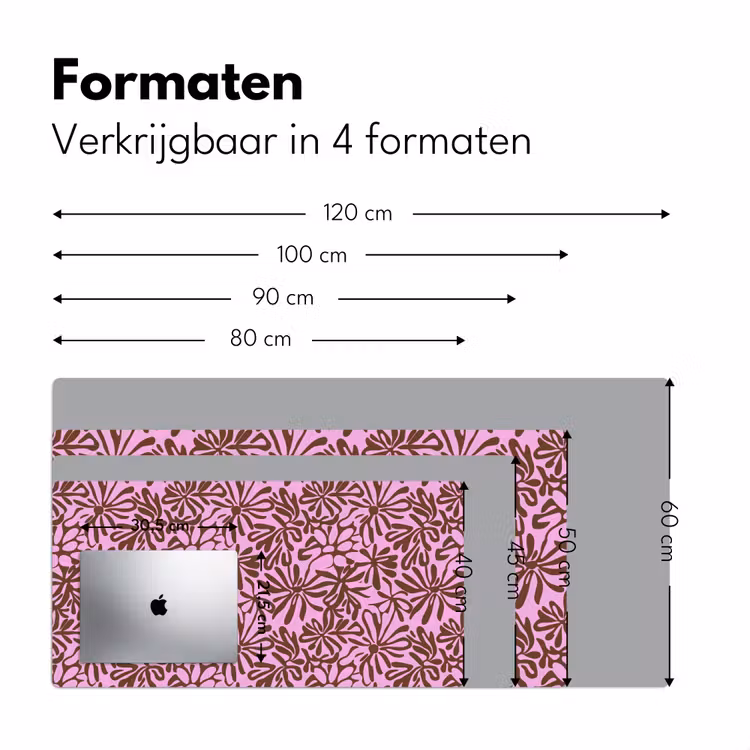 Bureau onderlegger - Organisch - Patroon - Roze — 8