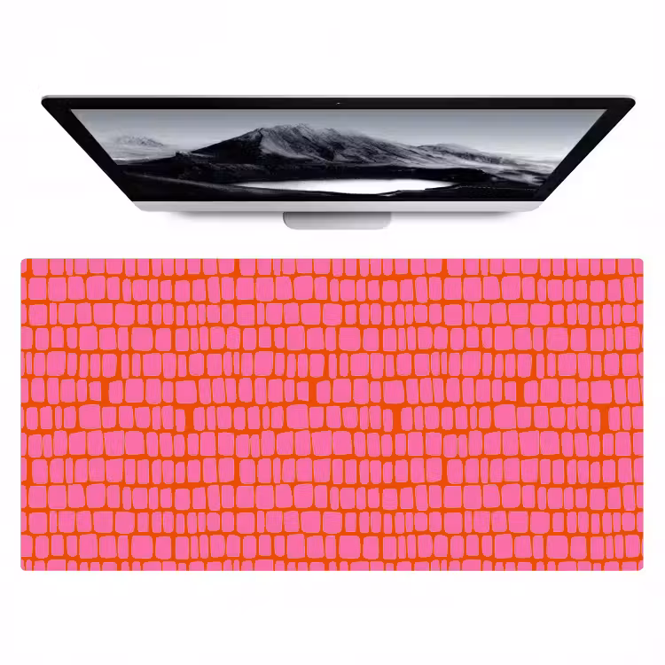 Bureau onderlegger - Organisch - Raster - Roze — 1