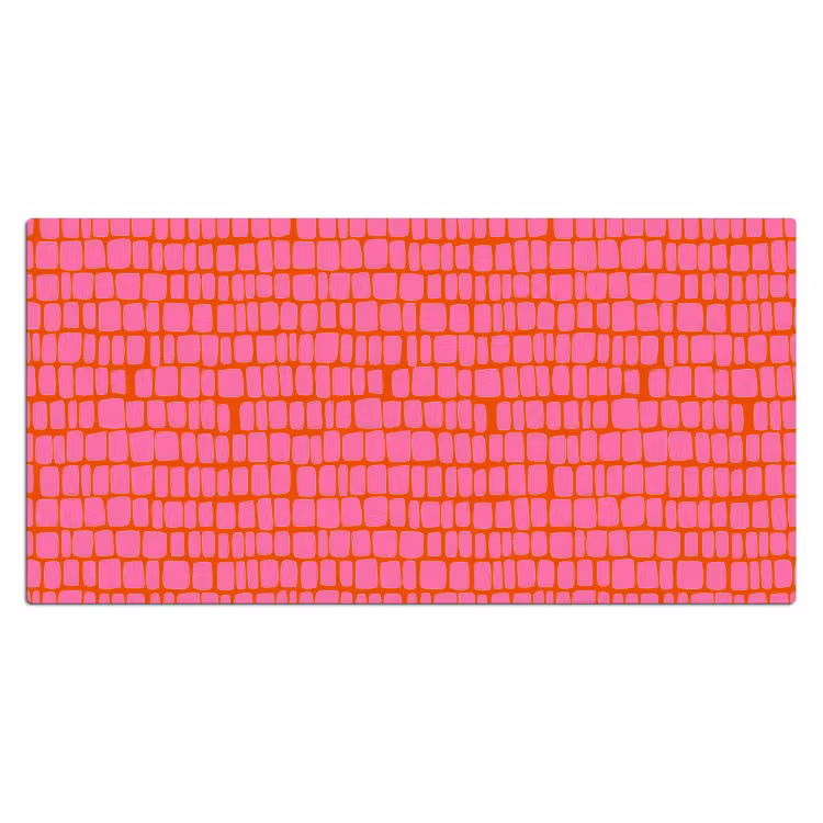 Bureau onderlegger - Organisch - Raster - Roze — 2