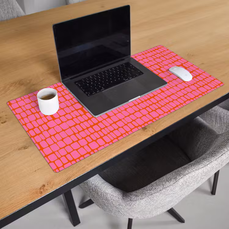 Bureau onderlegger - Organisch - Raster - Roze — 3