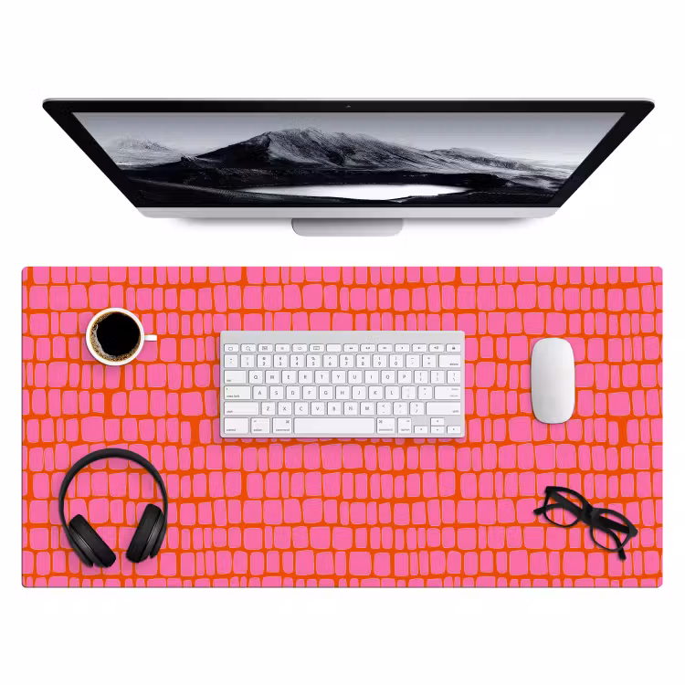 Bureau onderlegger - Organisch - Raster - Roze — 4