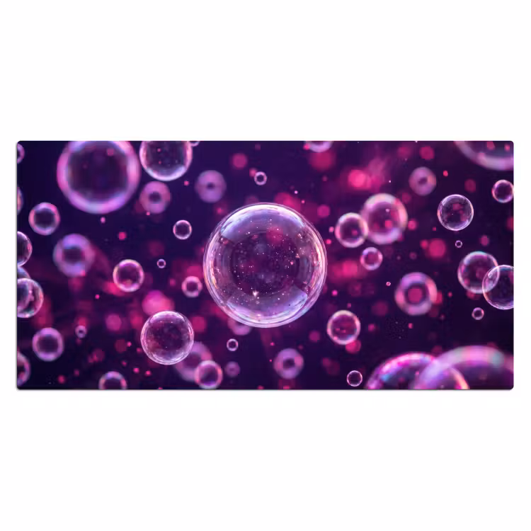 Bureau onderlegger - Paars - Bubbels - Schuim — 2