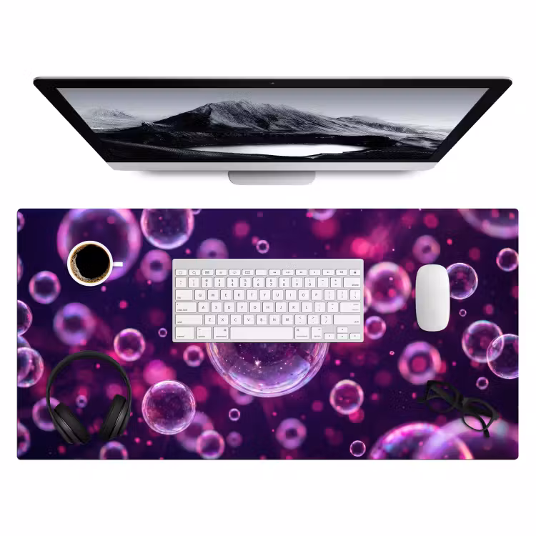 Bureau onderlegger - Paars - Bubbels - Schuim — 4
