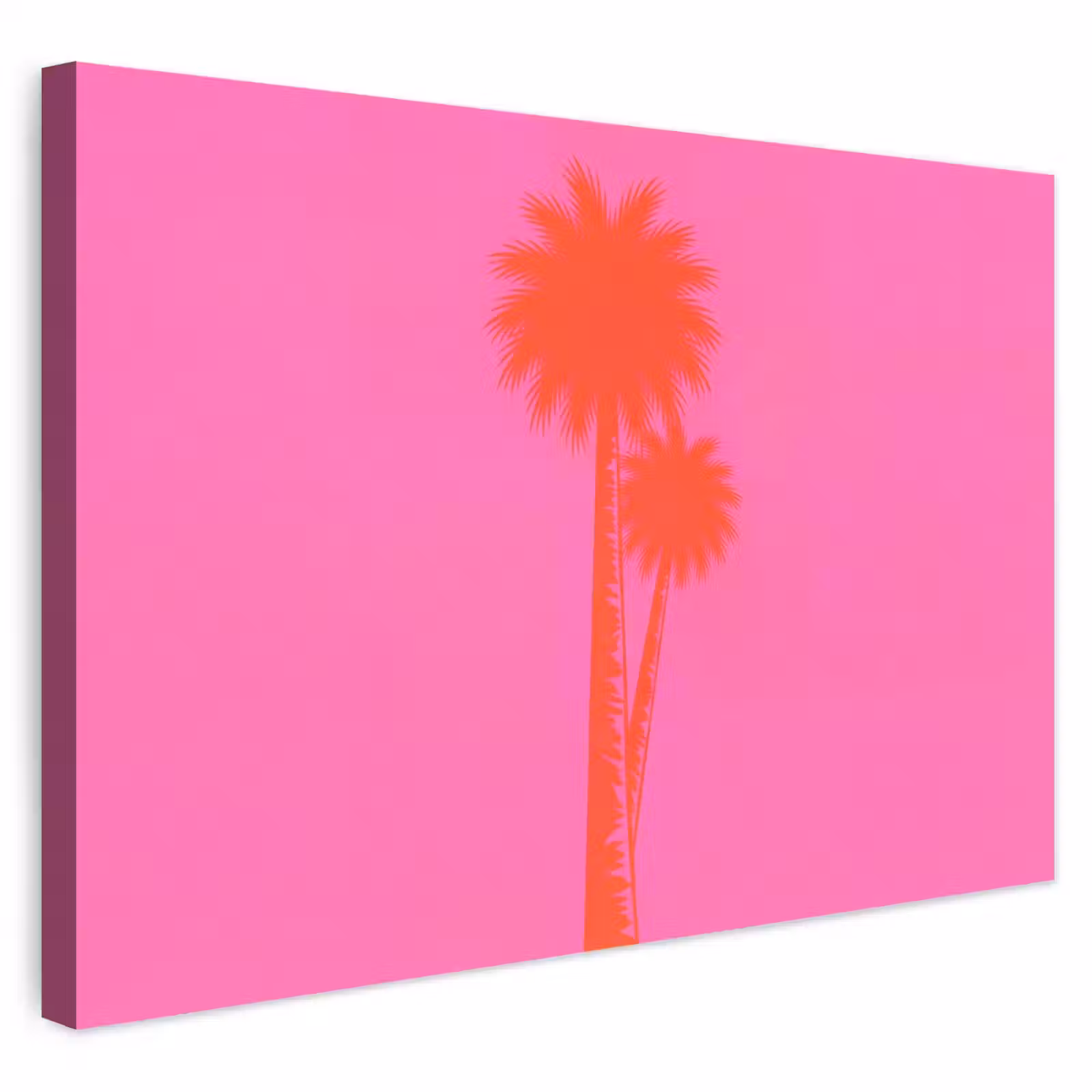 Buiten canvas - Palmbomen - Modern - Roze — 1