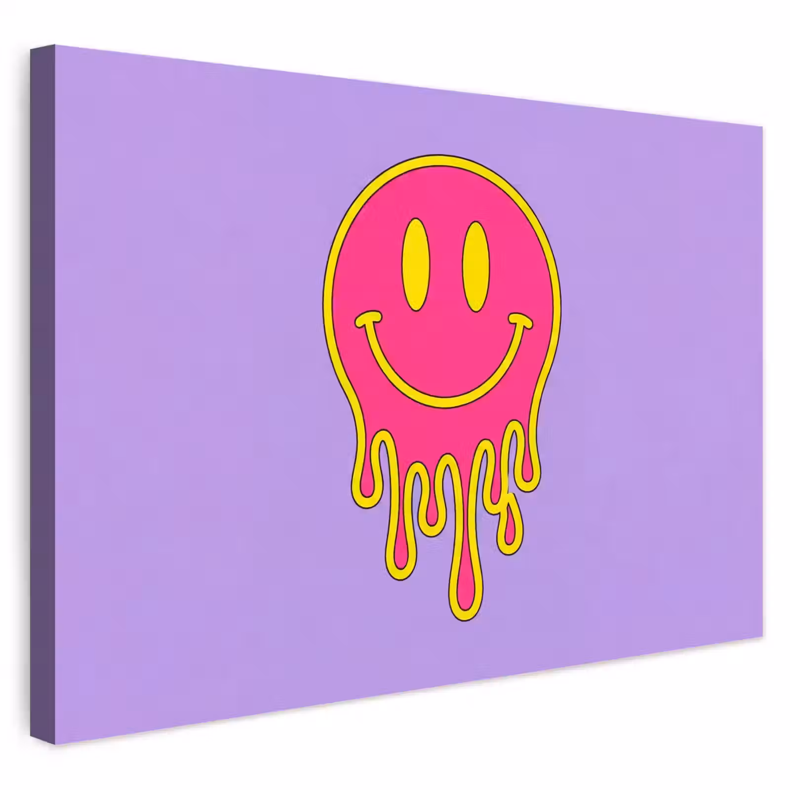 Buiten canvas - Smiley - Drip - Neon — 1