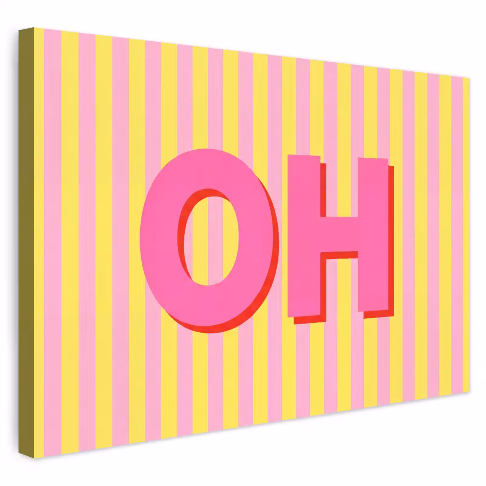 Buiten canvas - Tekst - Strepen - Roze — 1