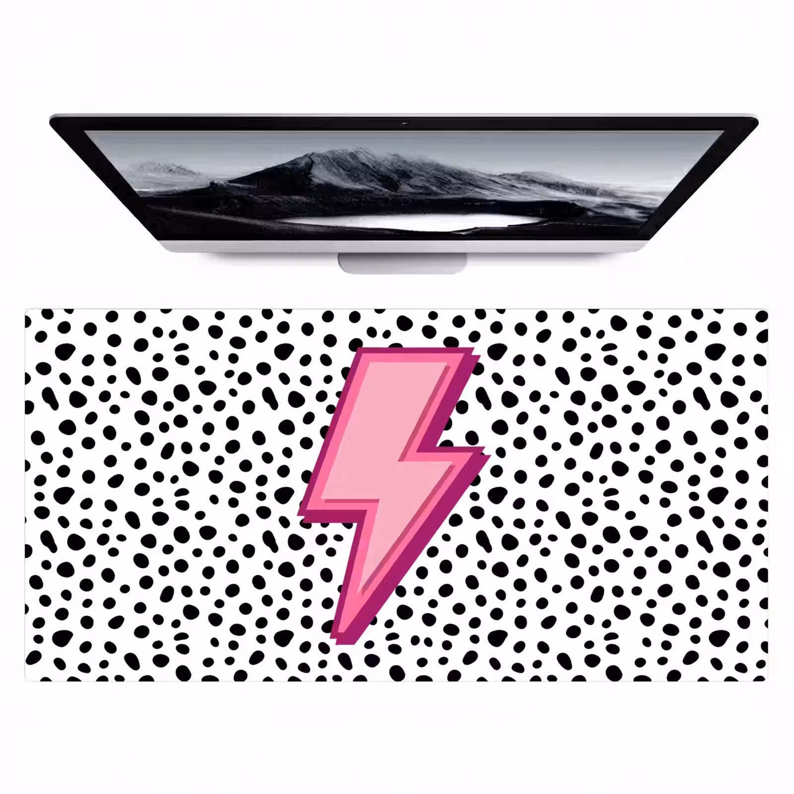 Bureau onderlegger - Bliksem - Roze - Stippen — 1