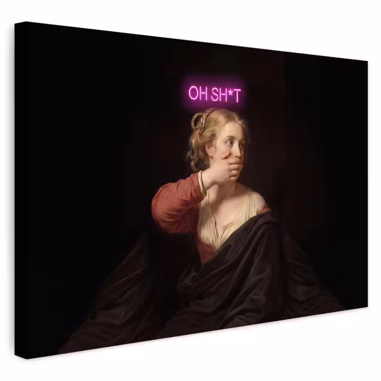 Buiten canvas - Quote - Neon - vrouw — 1