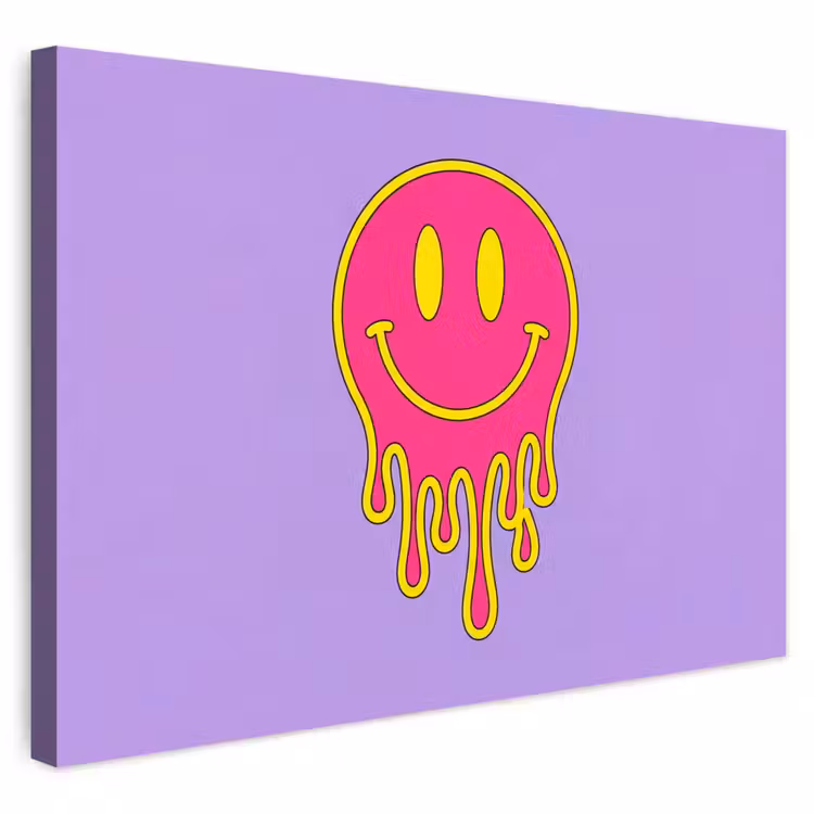 Buiten canvas - Smiley - Drip - Neon — 1