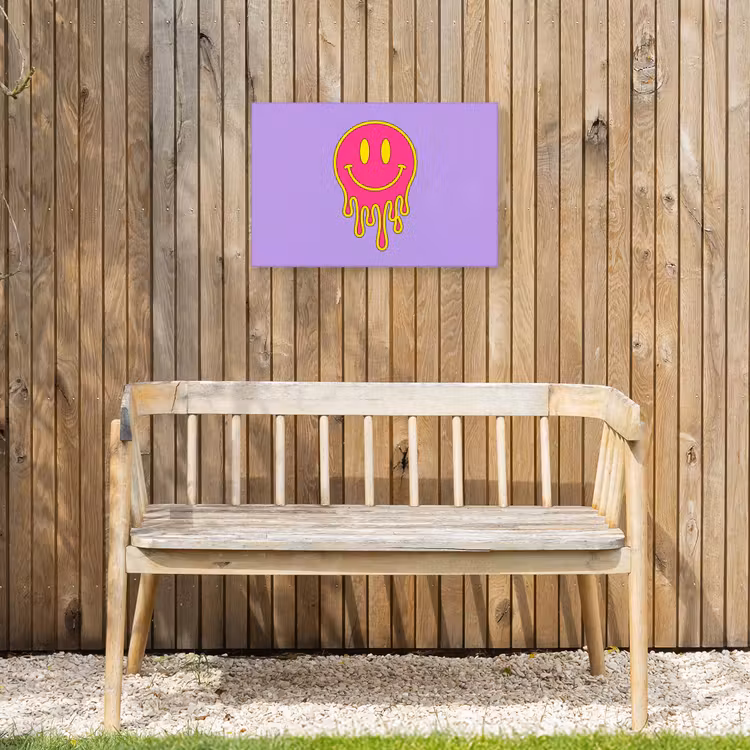 Buiten canvas - Smiley - Drip - Neon — 3