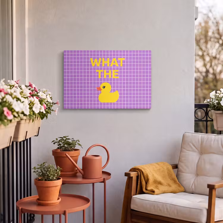 Buiten canvas - Tekst - Eend - Paars — 4