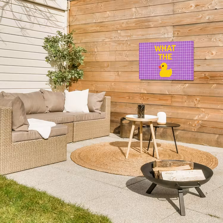 Buiten canvas - Tekst - Eend - Paars — 5