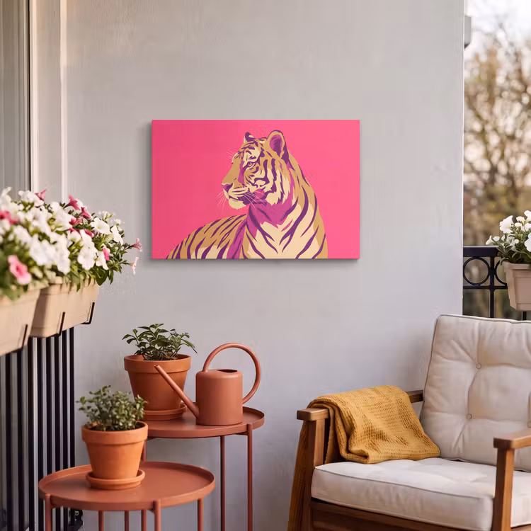 Buiten canvas - Tijger - Modern - Neon — 4