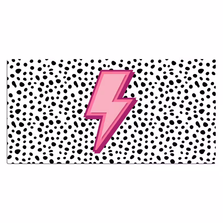 Bureau onderlegger - Bliksem - Roze - Stippen — 2