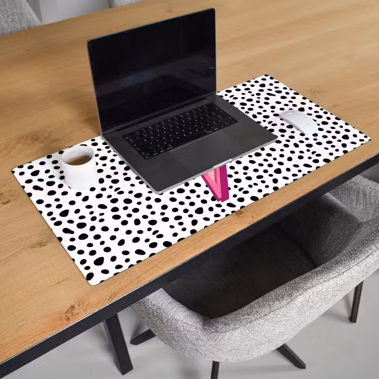 Bureau onderlegger - Bliksem - Roze - Stippen — 3