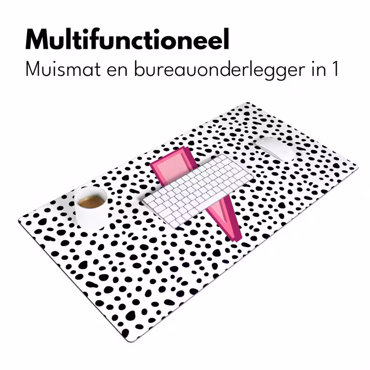 Bureau onderlegger - Bliksem - Roze - Stippen — 7