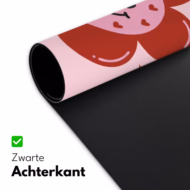 Bureau onderlegger - Bloem - Roze - Hartjes — 5