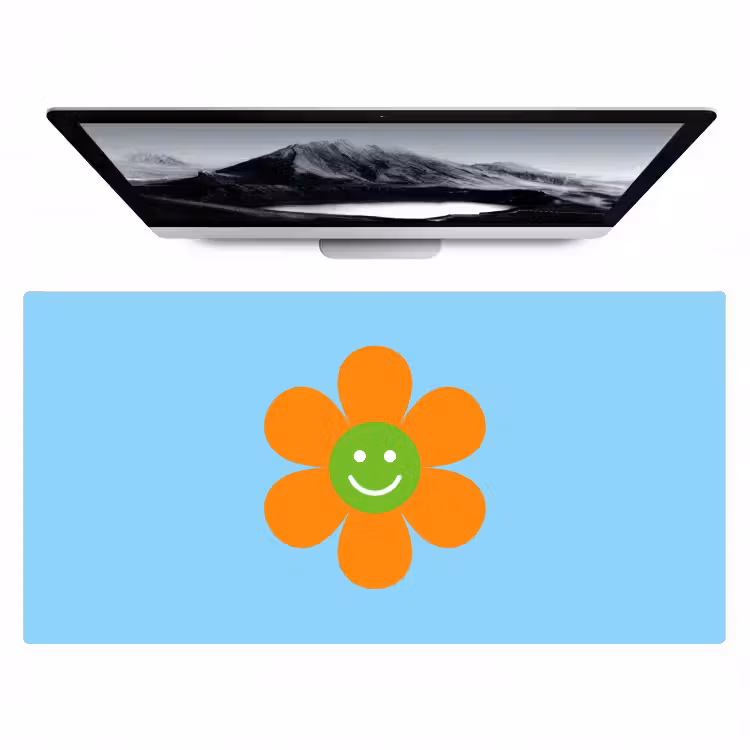 Bureau onderlegger - Bloem - Smiley - Kleurrijk — 1