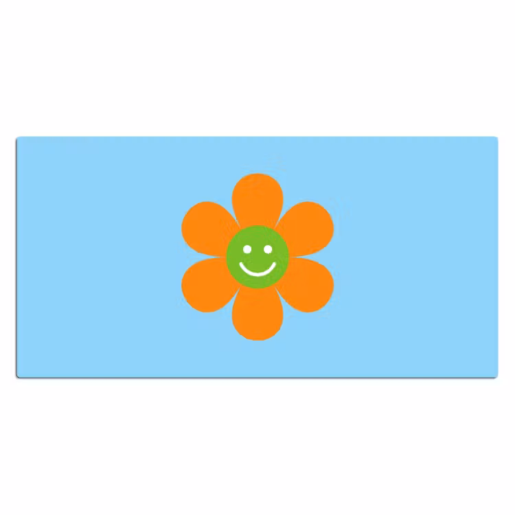 Bureau onderlegger - Bloem - Smiley - Kleurrijk — 2