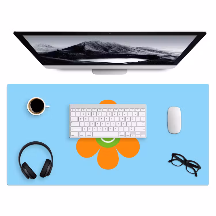 Bureau onderlegger - Bloem - Smiley - Kleurrijk — 4