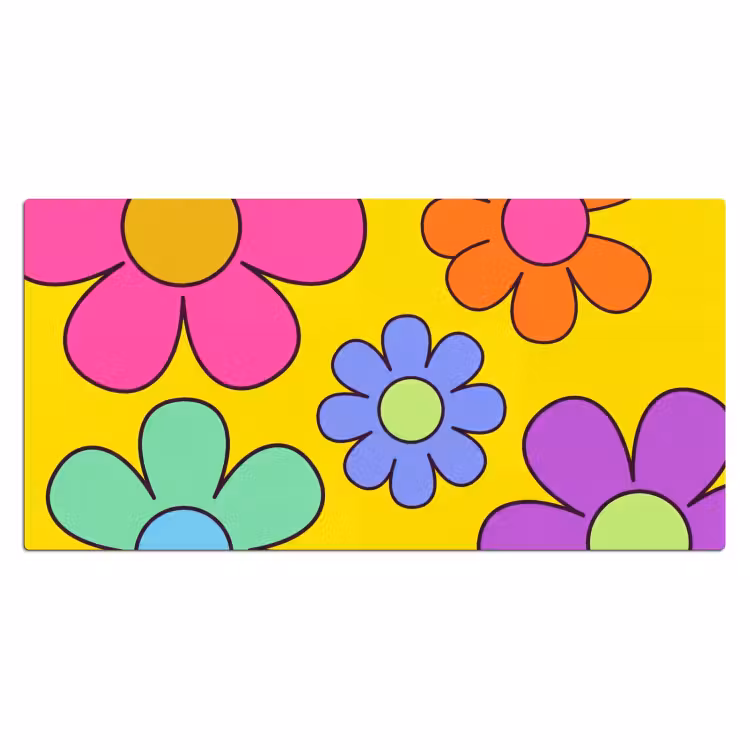 Bureau onderlegger - Bloemen - Illustratie - Kleurrijk — 2