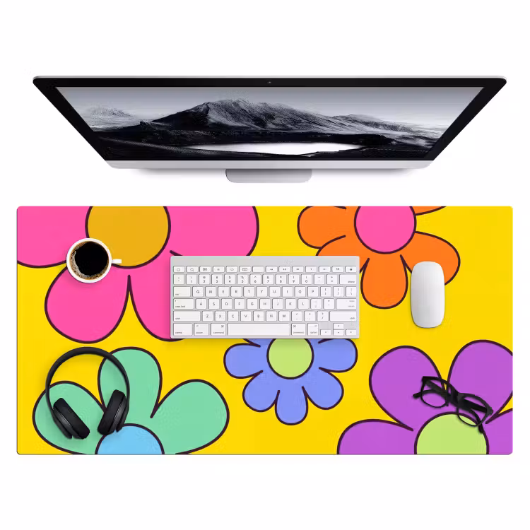 Bureau onderlegger - Bloemen - Illustratie - Kleurrijk — 4