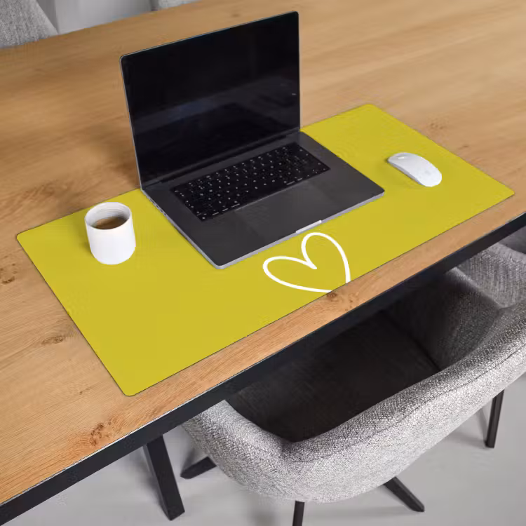 Bureau onderlegger - Groen - Hartjes - Wit — 3