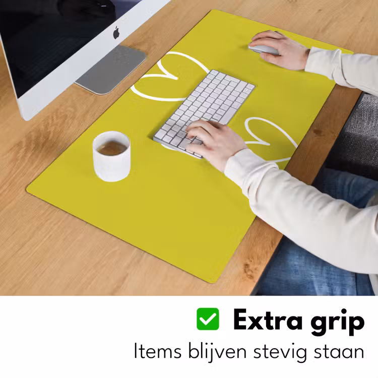 Bureau onderlegger - Groen - Hartjes - Wit — 6