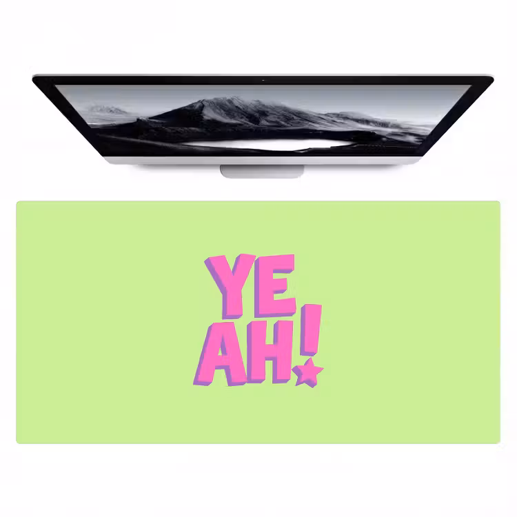 Bureau onderlegger - Groen - Neon - Quote — 1