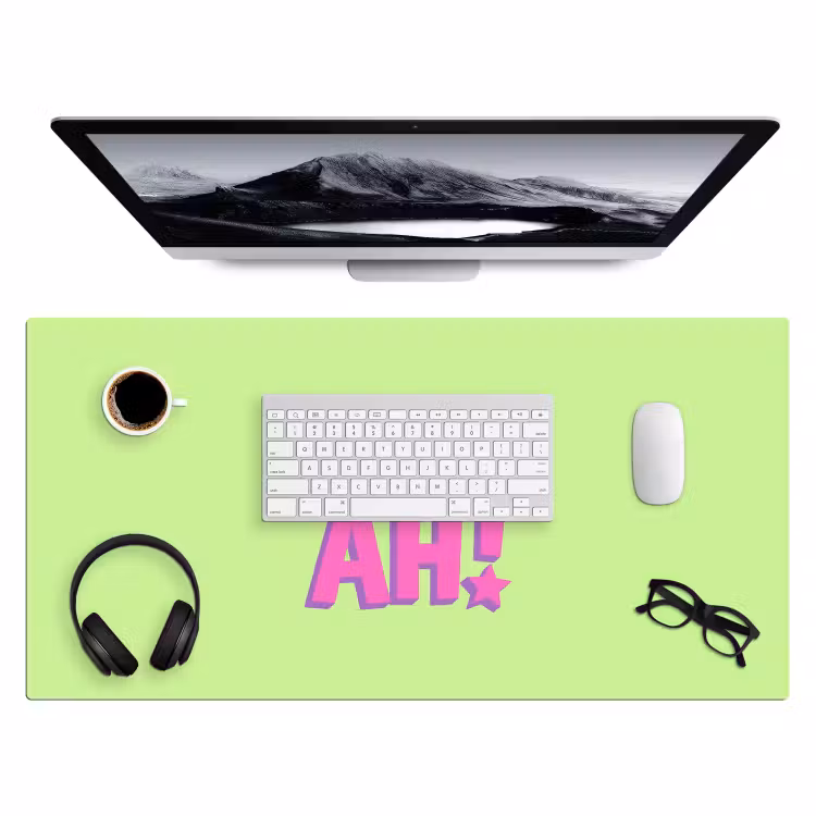 Bureau onderlegger - Groen - Neon - Quote — 4