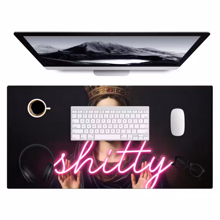 Bureau onderlegger - Ironisch - Tekst - Neon — 4