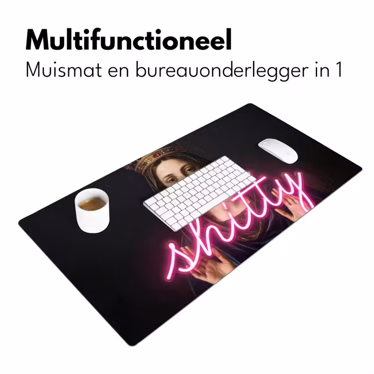 Bureau onderlegger - Ironisch - Tekst - Neon — 7