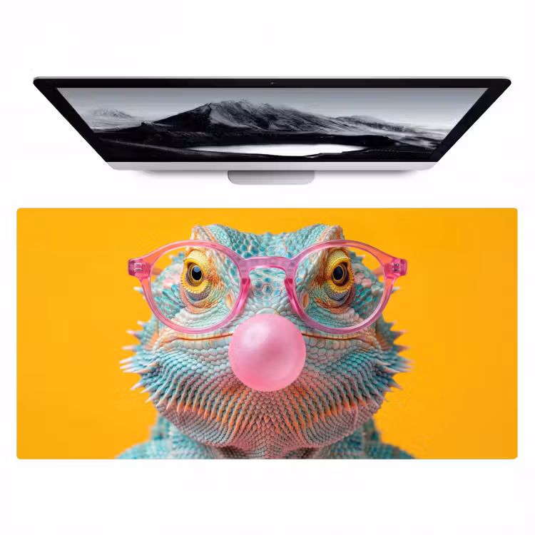 Bureau onderlegger - Kameleon - Kauwgom - Kleurrijk — 1