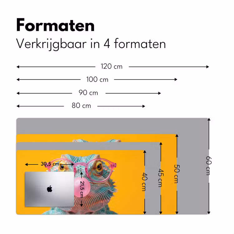 Bureau onderlegger - Kameleon - Kauwgom - Kleurrijk — 8