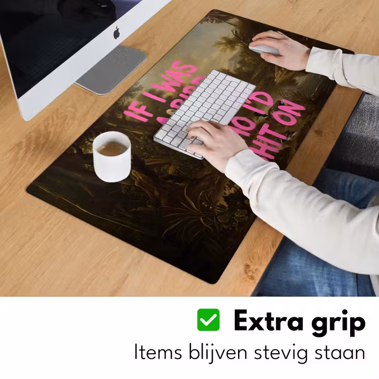Bureau onderlegger - Klassiek - Humor - Roze — 6