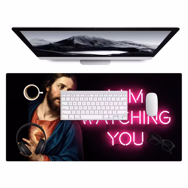 Bureau onderlegger - Man - Tekst - Neon — 4