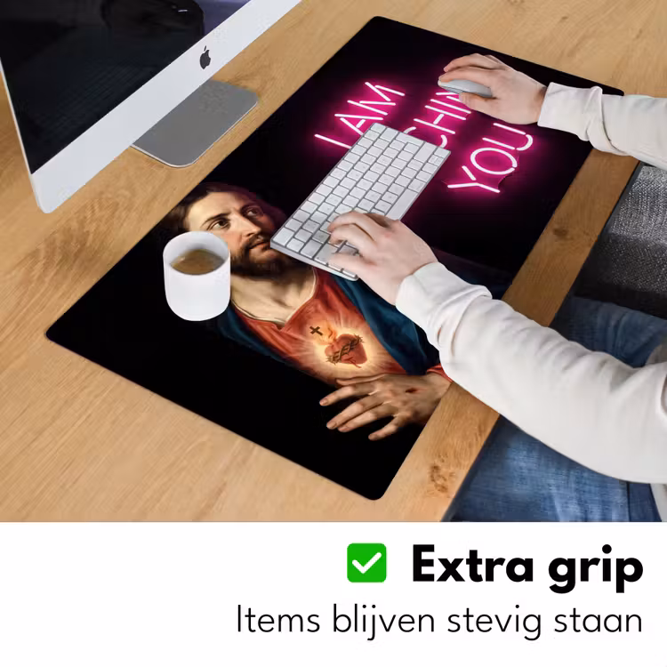 Bureau onderlegger - Man - Tekst - Neon — 6