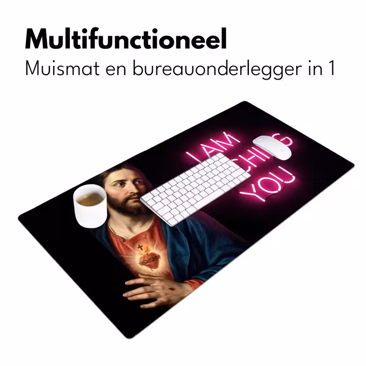 Bureau onderlegger - Man - Tekst - Neon — 7